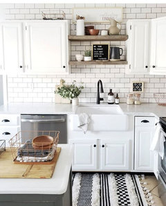 Oak and Almond Melamine Kitchen Redesign (HARD MODE: NO CABINET MODS)