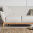 Wesley Scandinavian Sofa, Light Grey, 2-Seater