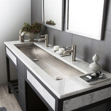 NATIVE TRAILS CPS508 COPPER BATH SINK TROUGH 48 IN BRUSHED NICKEL