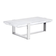 Marble Slab Coffee Tables | Houzz - Intrustic home decor - Walfred Rect Coffee Table, Marble - Coffee Tables