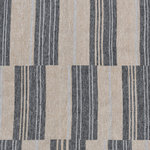Kosas Home - Boulder Indoor Outdoor Handwoven Stripe Blue Area Rug, Charcoal, 5x8 - Handwoven with soft, weather-resistant materials, this handsome rug pulls any space together with its casual appeal. Tidy bands of stoney charcoal and gray add sublte color that complements any color palette while effortlessly enhancing any decor.