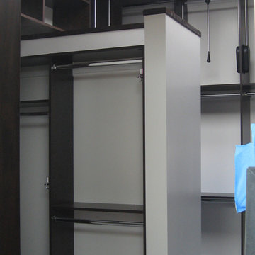 Closet in Chocolate Melamine - Tall Ceilings