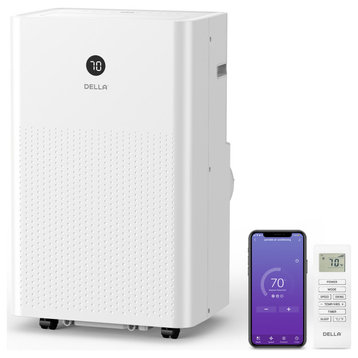 WIFI Enabled Portable Air Conditioner with Remote Control & Window Kit, White, 14000 Btu With Heating