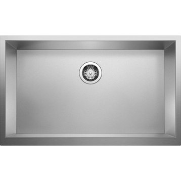 Blanco 513439 19"x32" Single Stainless Apron Front Kitchen Sink, Satin Polished