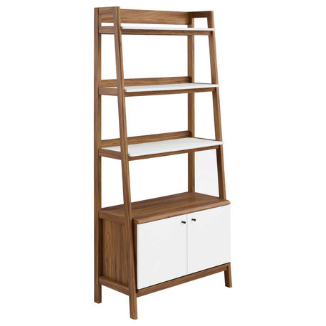 Bixby 33" Bookshelf, Walnut White