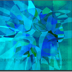 Blue for You abstract art copyright  Ann Powell - Artwork