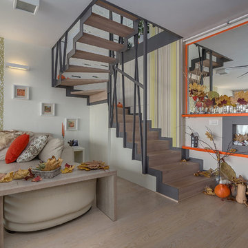 Staircase/Fireplace in Living room
