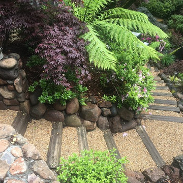 Mill Valley Entry and entertaining terrace