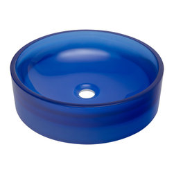 A&E Bath and Shower - Meli Polymer Basin, Blue - Bathroom Sinks