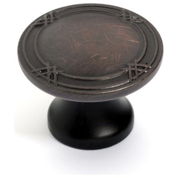 Ribbon and Reed Cabinet Knob, Oil Rubbed Bronze