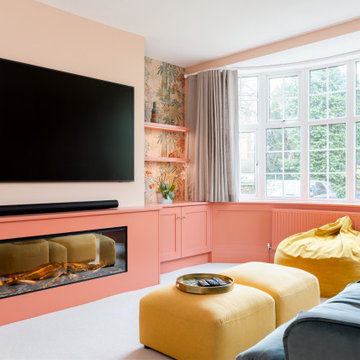 Playful Tones & Balance Lay-On Shaker Media Wall & Living Room Wall Panelling