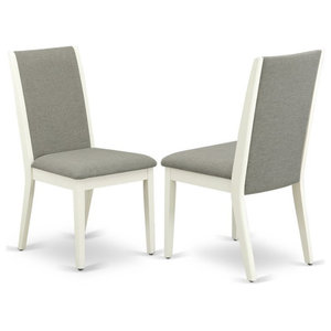 Set of 4/2 Dining Chairs Linen Padded Seat High Back Wood Metal Legs Chair UK 