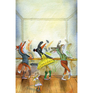 "Ballet Lesson" Painting Print on Canvas by Curtis
