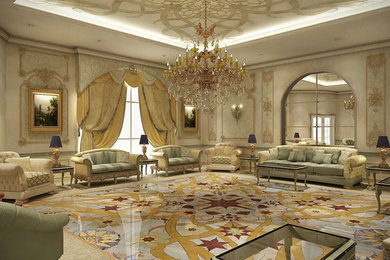 Inspiration for a timeless living room remodel in Other