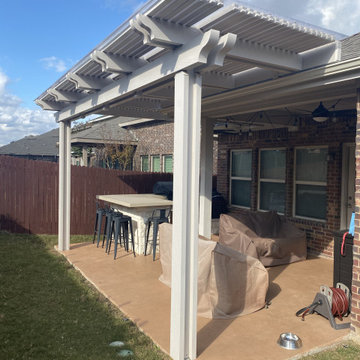 Open Lattice Patio Cover with Polycarbonate Sheeting