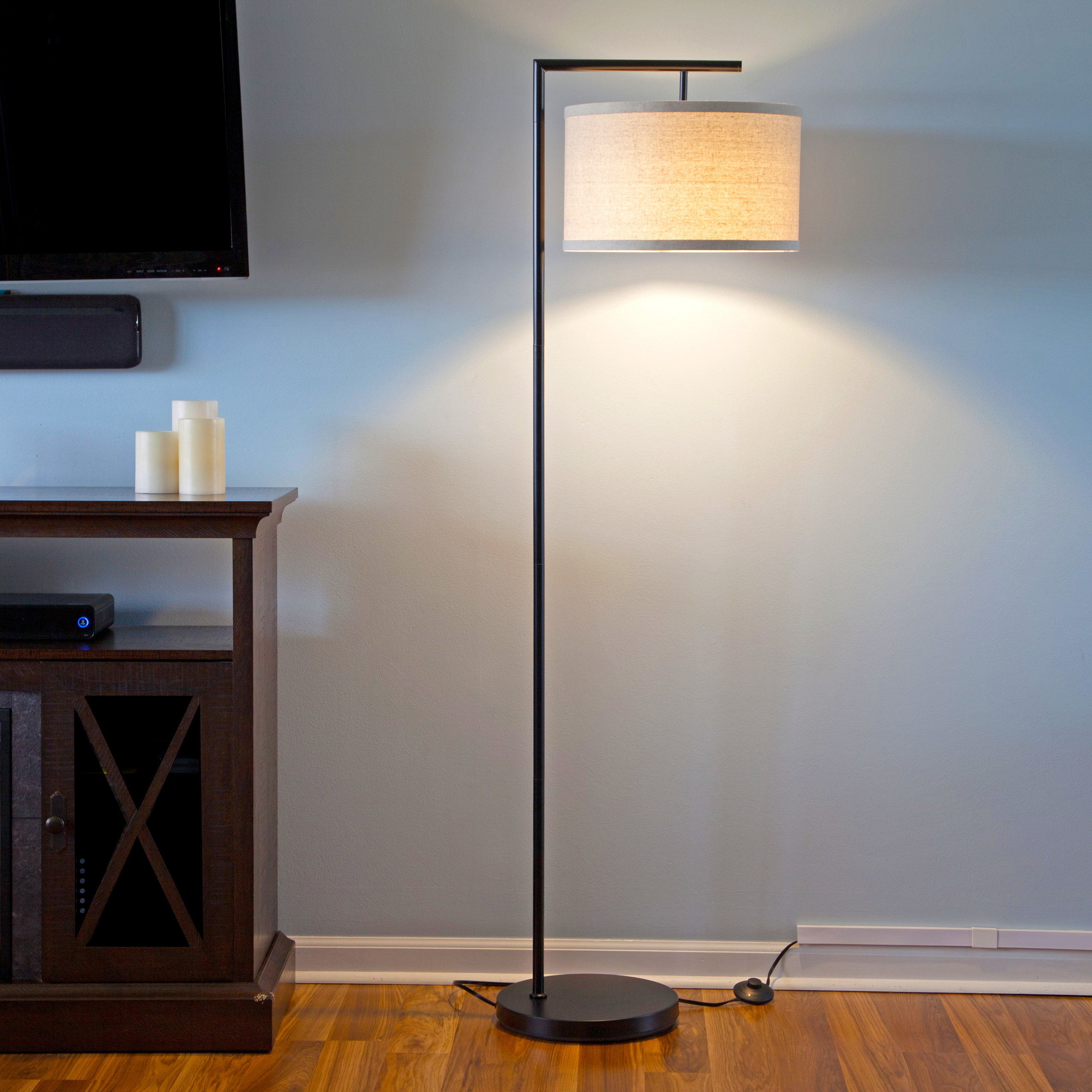 Brightech Montage Modern - Floor Lamp for Living Room Lighting ...