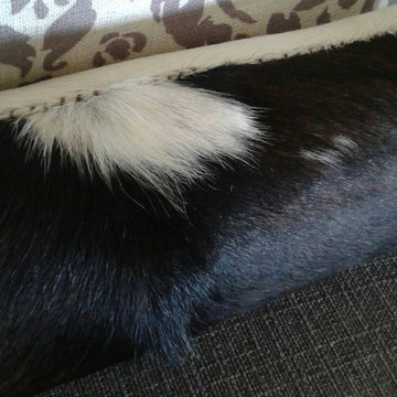 RUSTIC Brazilian Cowhide Lumber Pillow Hand Sewn
