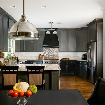 Modern Kitchen Makeover-Cabinetry, Granite, Backsplash, Lighting