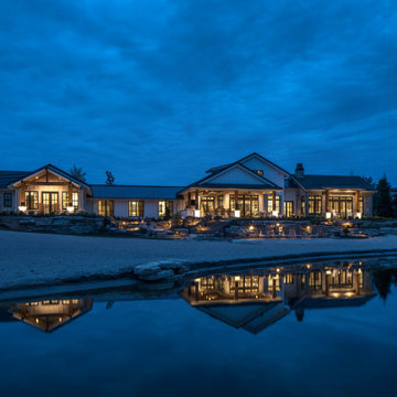 Backyard Outdoor Lighting | Lake House Landscape Lighting Design