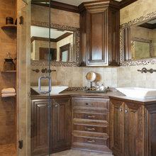 Corner double vanity ideas
