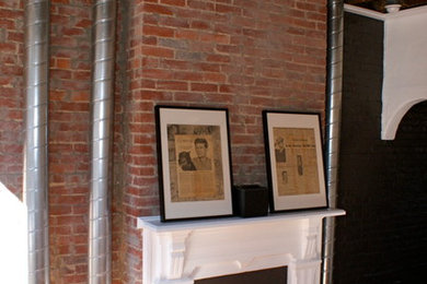 Inspiration for an industrial living room remodel in Other