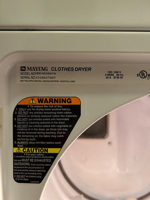 Friend wants help fixing her Maytag dryer