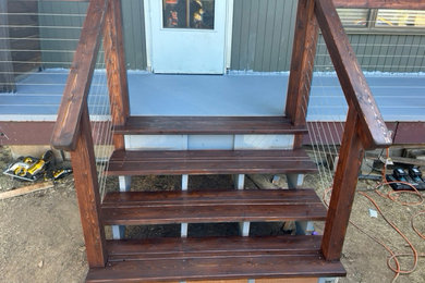 Example of an arts and crafts deck design in Portland