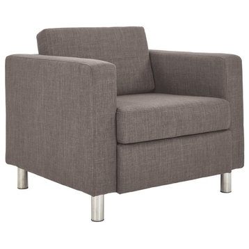 OSP Home Furnishings Pacific Armchair In Cement Gray Fabric