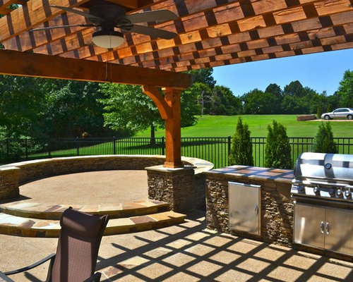 75 Decomposed Granite Patio with a Pergola Design Ideas - Stylish