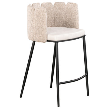 Marbella Counter Chair, Off White and Black