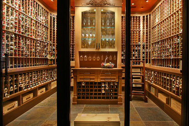 Inspiration for a timeless wine cellar remodel in Phoenix