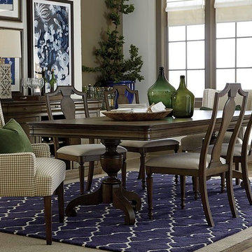 Provence Double Pedestal Dining Room by Bassett Furniture