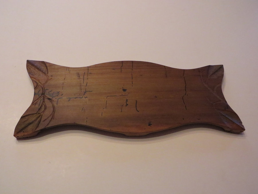 #1413 Hand-Carved Poplar Serving Board