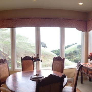 Shaped Upholstered Cornice w/ Inset Contrast Welt