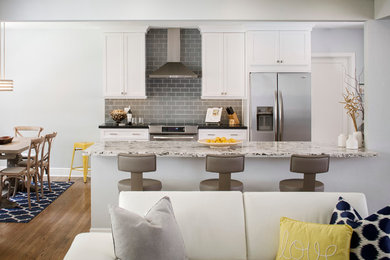 Mid-sized transitional kitchen in Miami.