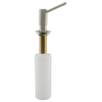 Westbrass - Contemporary Soap, Lotion Dispenser, Satin Nickel - This Westbrass Contemporary soap or lotion dispenser firmly mounts in kitchen or bathroom sinks or counters. The 3-3/8 in. high dispenser extends a full 3 in. into the sink. The solid brass dispenser head, easily fills from the top of the unit and comes with an ample 12 oz. reservoir. The extended shaft height mounts in thicker countertops and its contemporary design matches today's popular designs.
