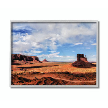 Utah Monument Valley Desert Landscape Photograph, 11"x14", Gray Frame