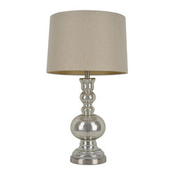 Decor Therapy - Decor Therapy 29" Mercury Glass Table Lamp - Table Lamps