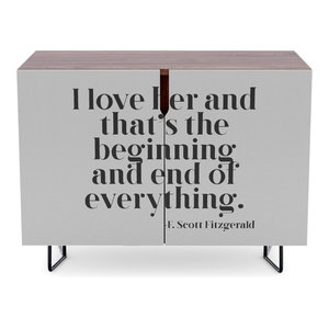 Society6 Credenza I Love Her And That S The Beginning And End Of Everything Contemporary Buffets And Sideboards By Society6