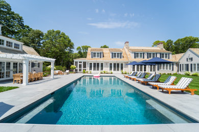Example of a beach style pool design in Boston