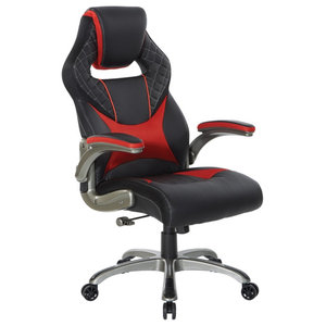 OFM Collection Racing Style Bonded Leather Gaming Chair, in Red  (ESS-3085-RED) - Gaming Chairs - by Kolibri Decor | Houzz