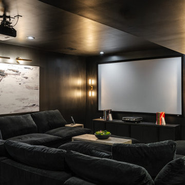 Luxe Modern Moody Theater Room