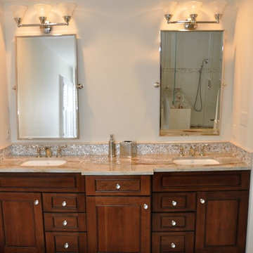 Bathroom Update in Cherry Mahogany with a Chocolate Glaze