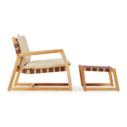 Wintons Teak Salma Strap Deep Seater - Outdoor Lounge Furniture