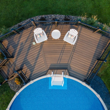 Wraparound Composite Pool Deck with Trex Railing – Charleston, SC