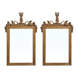 Pair of 18th Century French Giltwood Mirrors - Wall Mirrors