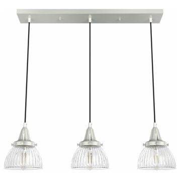 Cypress Grove Brushed Nickel 3 Light Cluster Ceiling Light Fixture