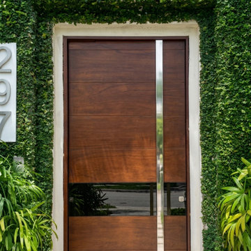Tropical Contemporary Entry Door for Modern Pinacrest Home
