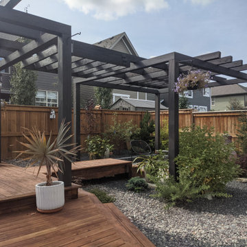 Cedar decks with Douglas Fir pergolas
