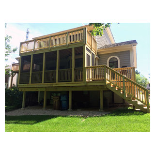 Multi Level Wood Deck by Roselle, IL deck designer - Chicago - by ...